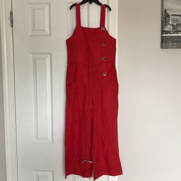 Zara Other - Overall Casual Strap Wide Flare Leaves Party Fit